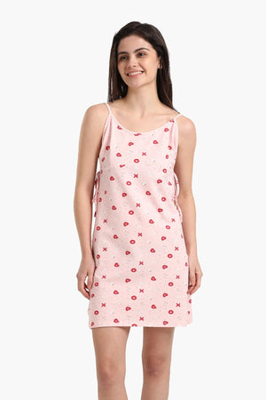 Printed cotton nightgown