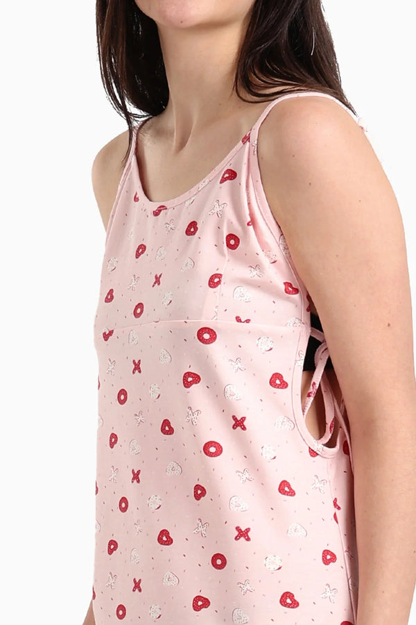 Printed cotton nightgown