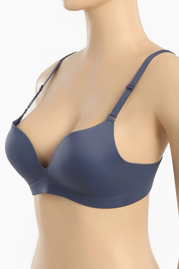 Laser cut balconette bra