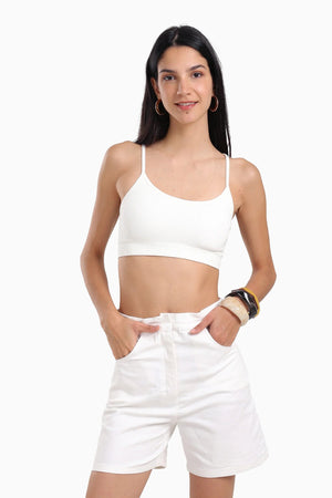 Soft round neck bra