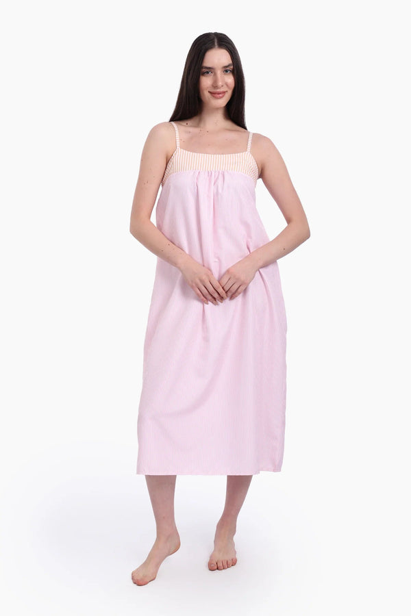Striped print nightgown