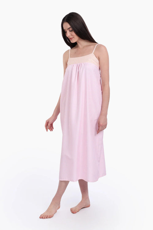 Striped print nightgown