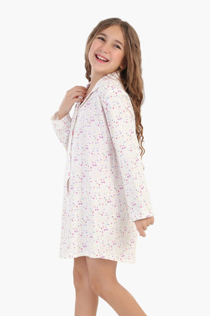 Girls Printed Nightgown with Sleep Mask