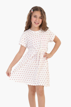 Girls' Strawberry Print Nightgown