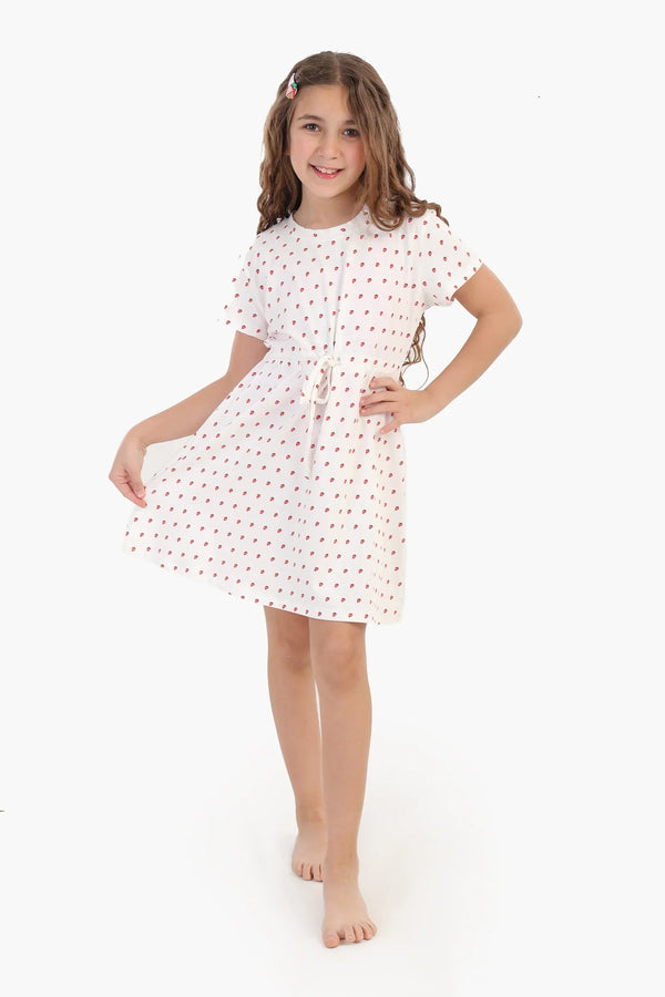 Girls' Strawberry Print Nightgown