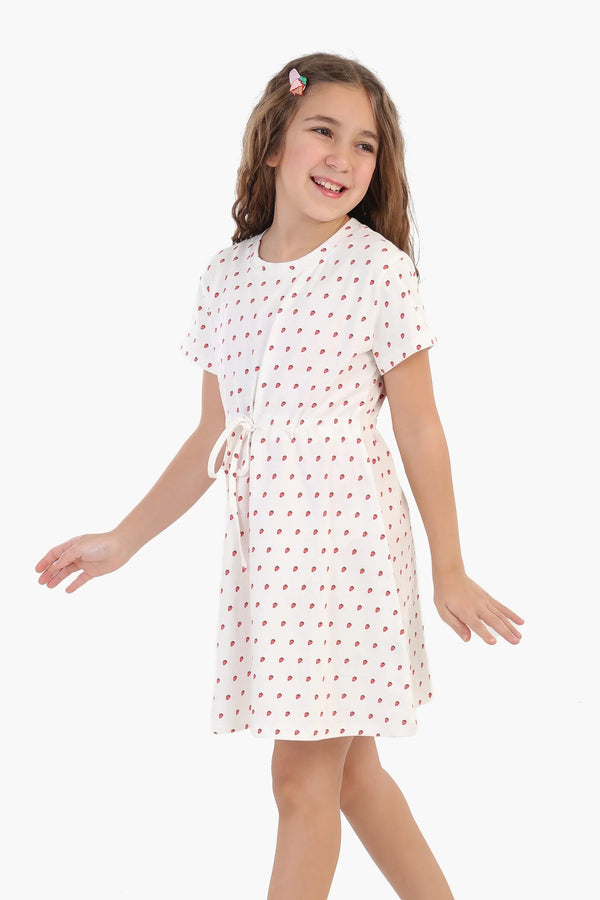 Girls' Strawberry Print Nightgown