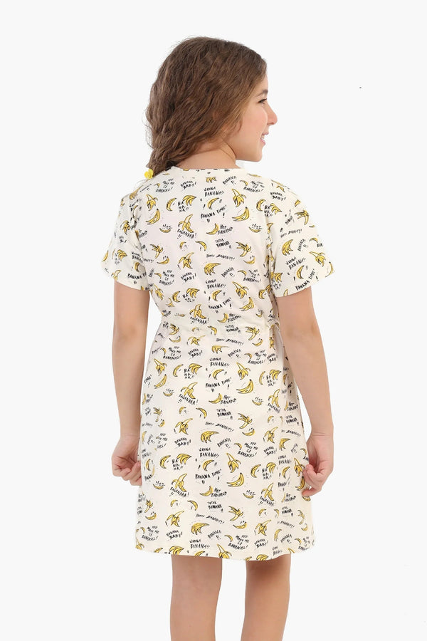 Girls' Banana Print Nightgown