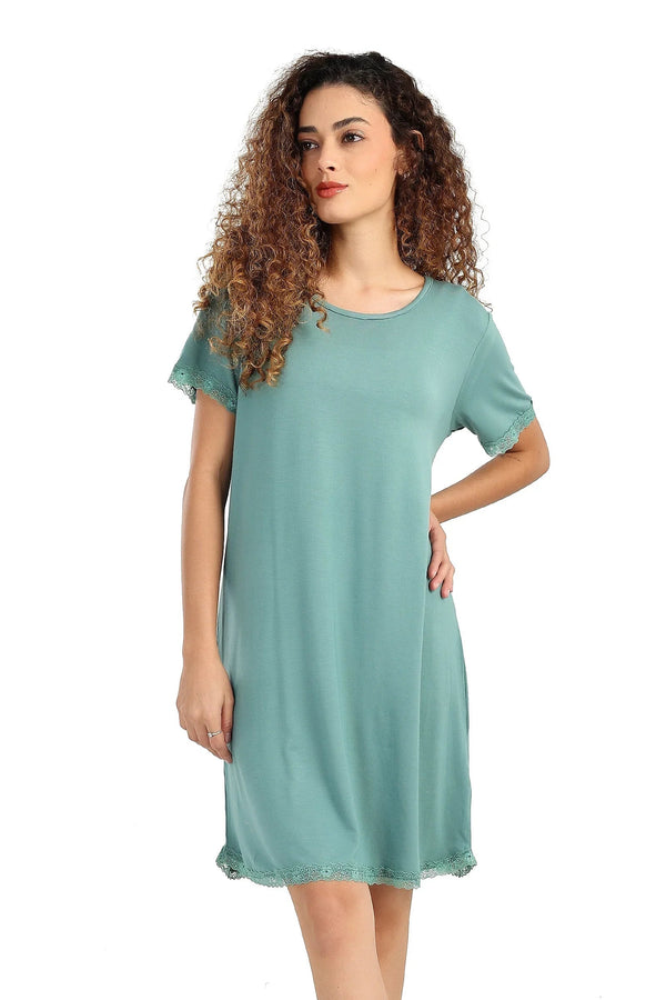 Lace-Trimmed Nightgown