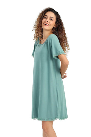 Lace-Trimmed Nightgown