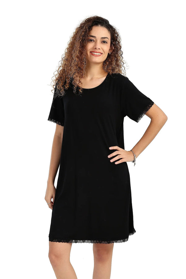 Lace-Trimmed Nightgown