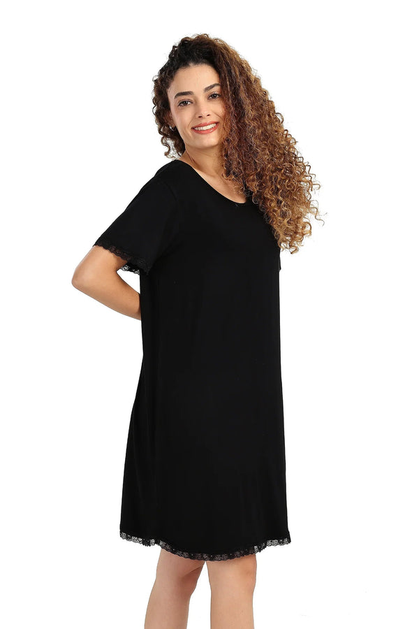 Lace-Trimmed Nightgown