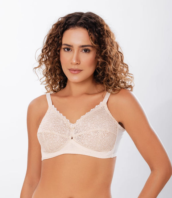 Lace nursing bra