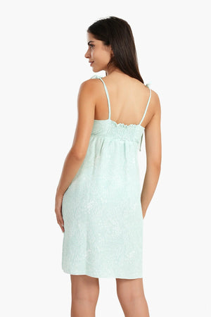 Printed Spaghetti Strap Nightgown