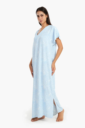 Long sleeve printed nightgown