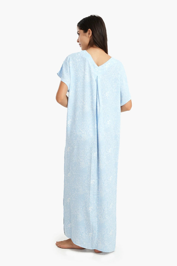 Long sleeve printed nightgown