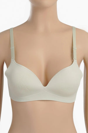 Laser cut balconette bra
