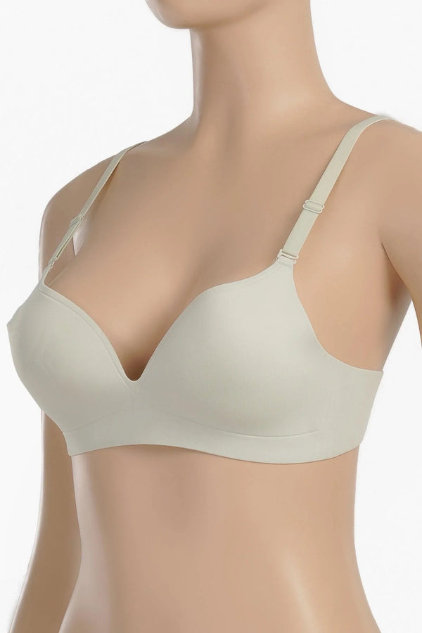 Laser cut balconette bra