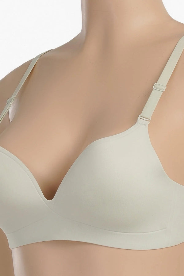 Laser cut balconette bra