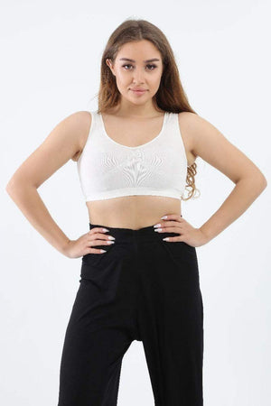 Soft ribbed bra