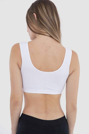 Soft ribbed bra