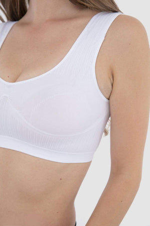 Soft ribbed bra