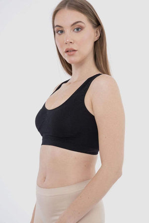 Soft ribbed bra