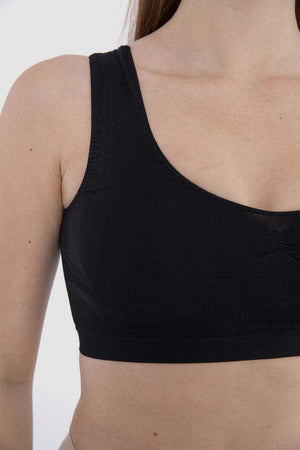 Soft ribbed bra