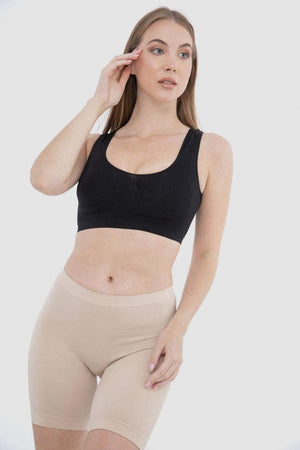 Soft ribbed bra