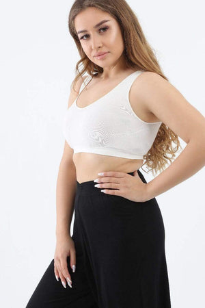 Soft ribbed bra