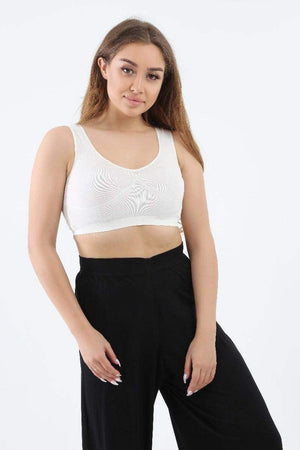 Soft ribbed bra