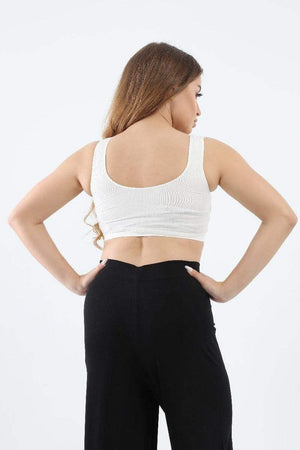 Soft ribbed bra