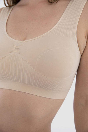 Soft ribbed bra