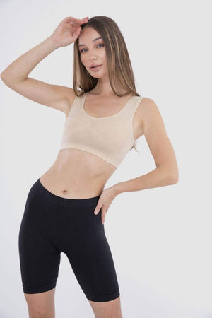 Soft ribbed bra