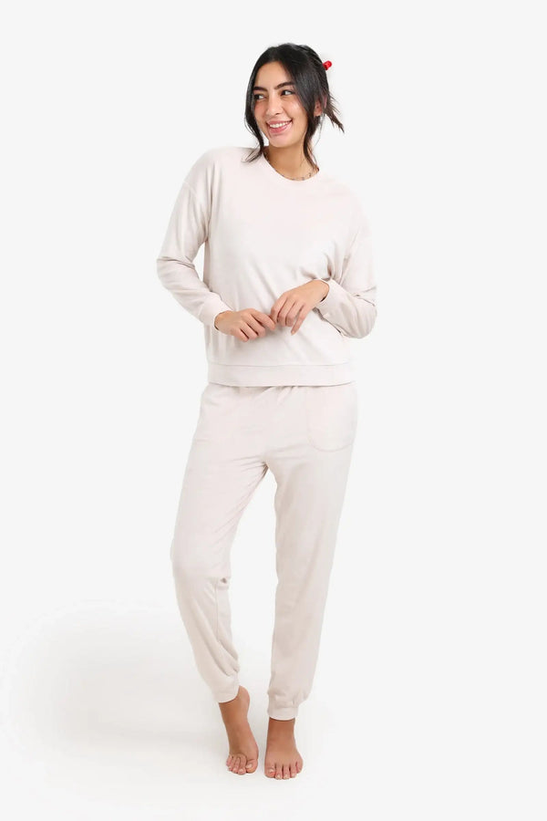round neck pajama set