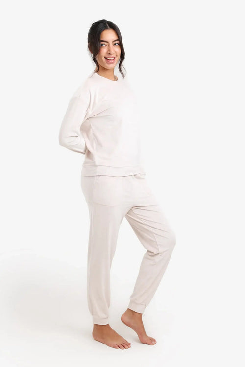 round neck pajama set