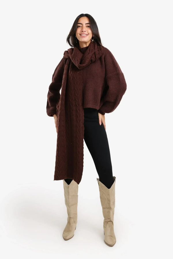 وشاح مضفر بنمط