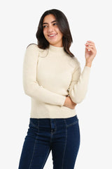 Ribbed turtleneck pullover