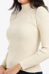 Ribbed turtleneck pullover