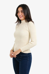 Ribbed turtleneck pullover