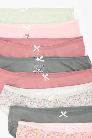 Set of 5 colorful bikini bottoms