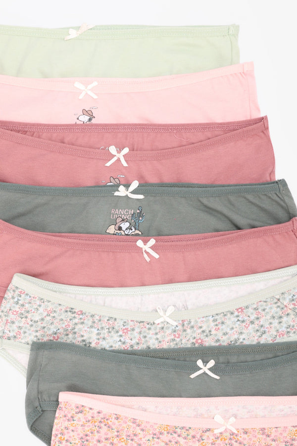 Set of 5 colorful bikini bottoms