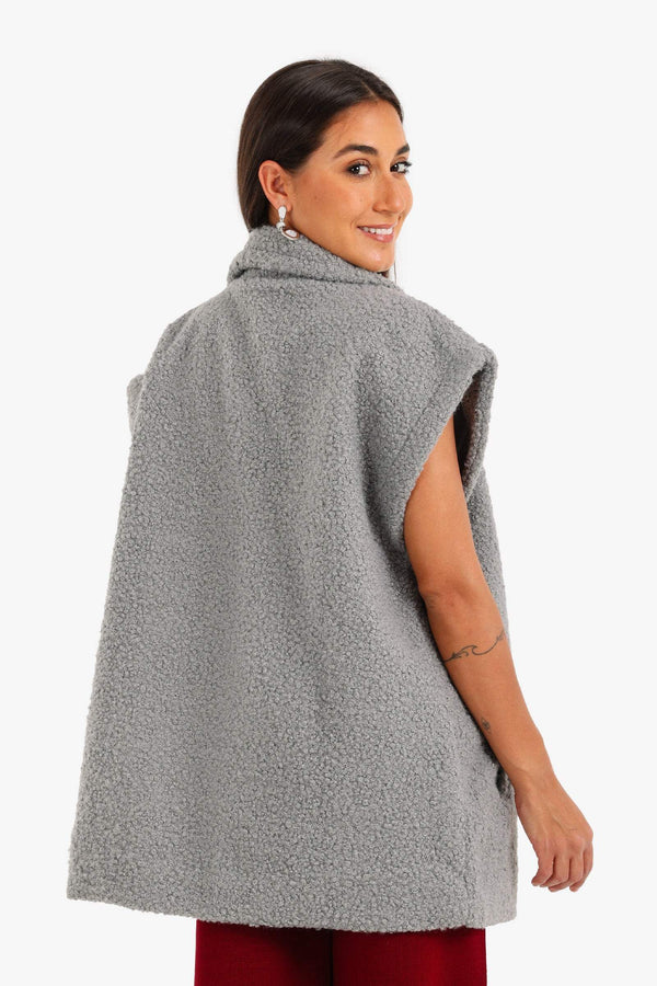 سترة مزدوجة الصدر مريحة