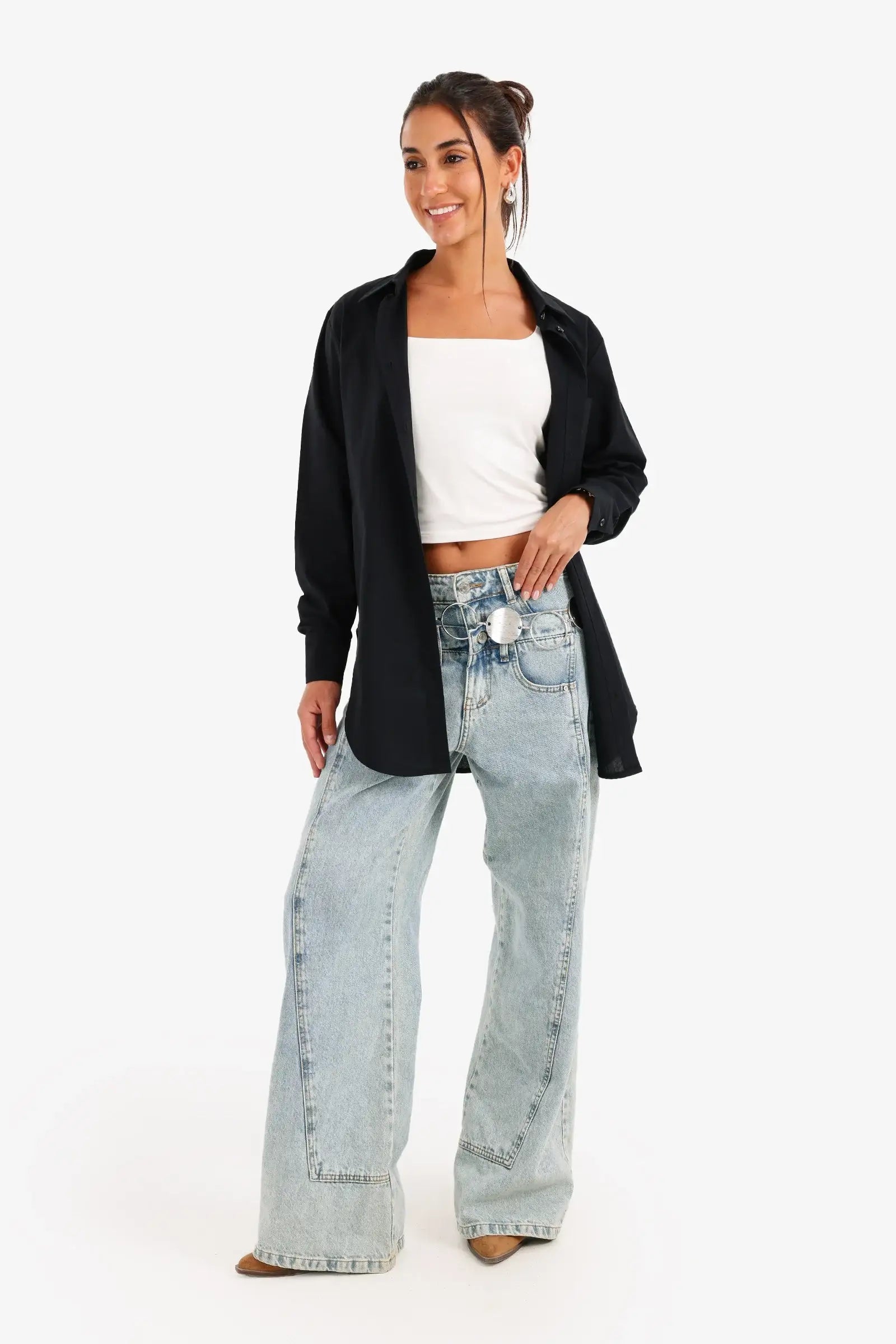 قميص ذو حافة غير متماثلة