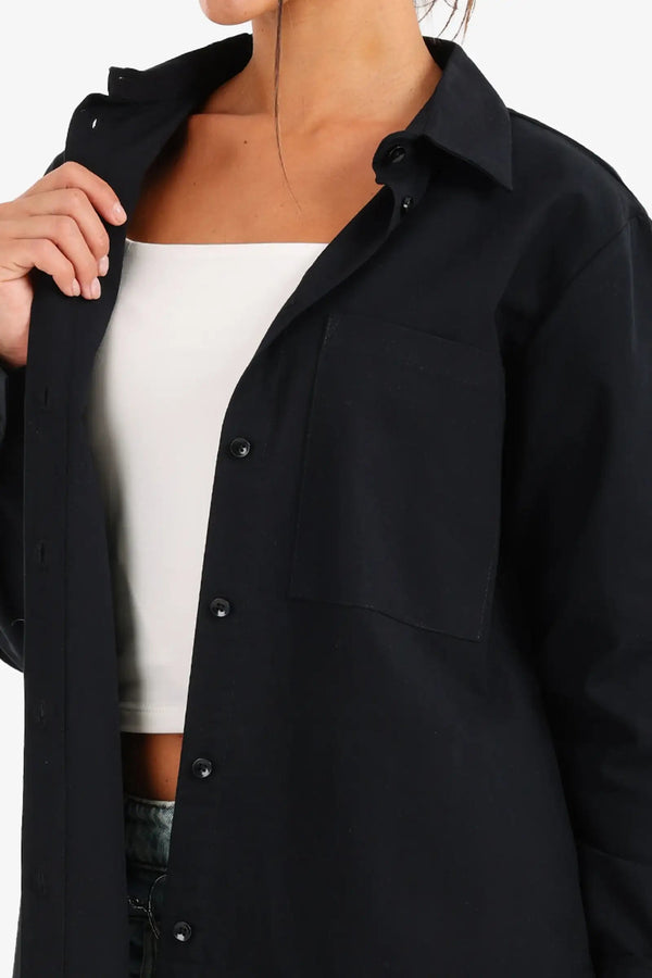 قميص ذو حافة غير متماثلة