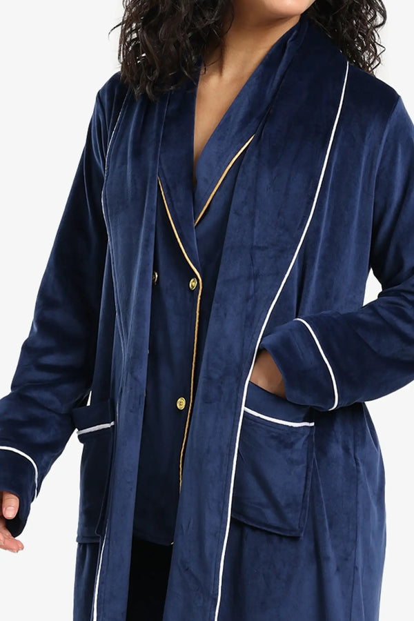 رداء مخملي متوسط الطول مريح