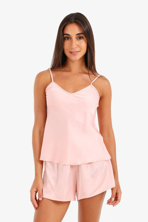 طقم بيجامة ساتان غير متماثل