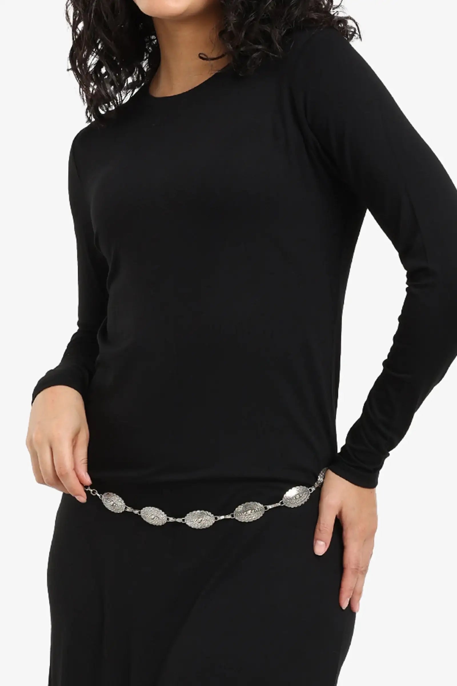 فستان محبوك طويل