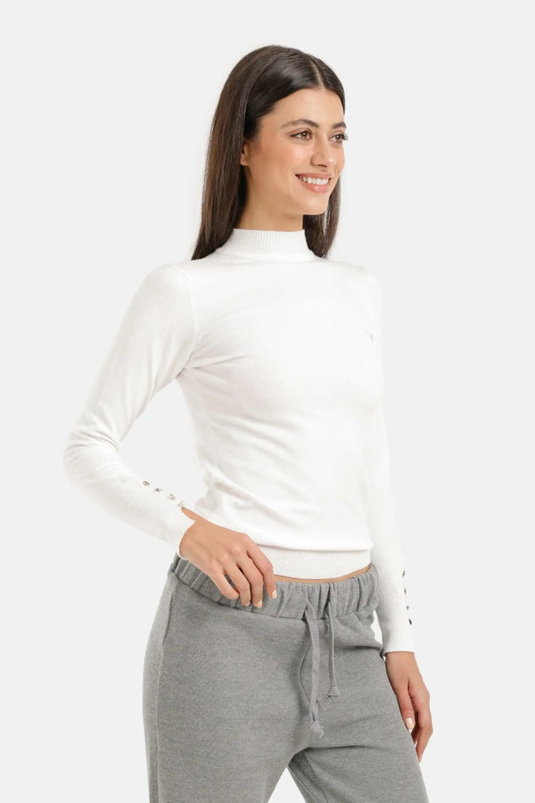 بلوفر برقبة قصيرة