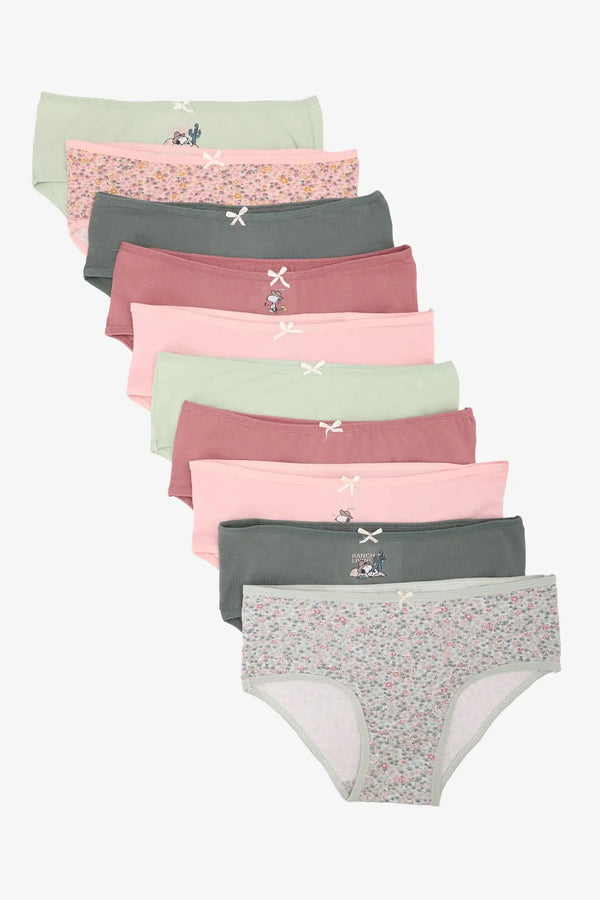 Pack of 10 colorful underwear