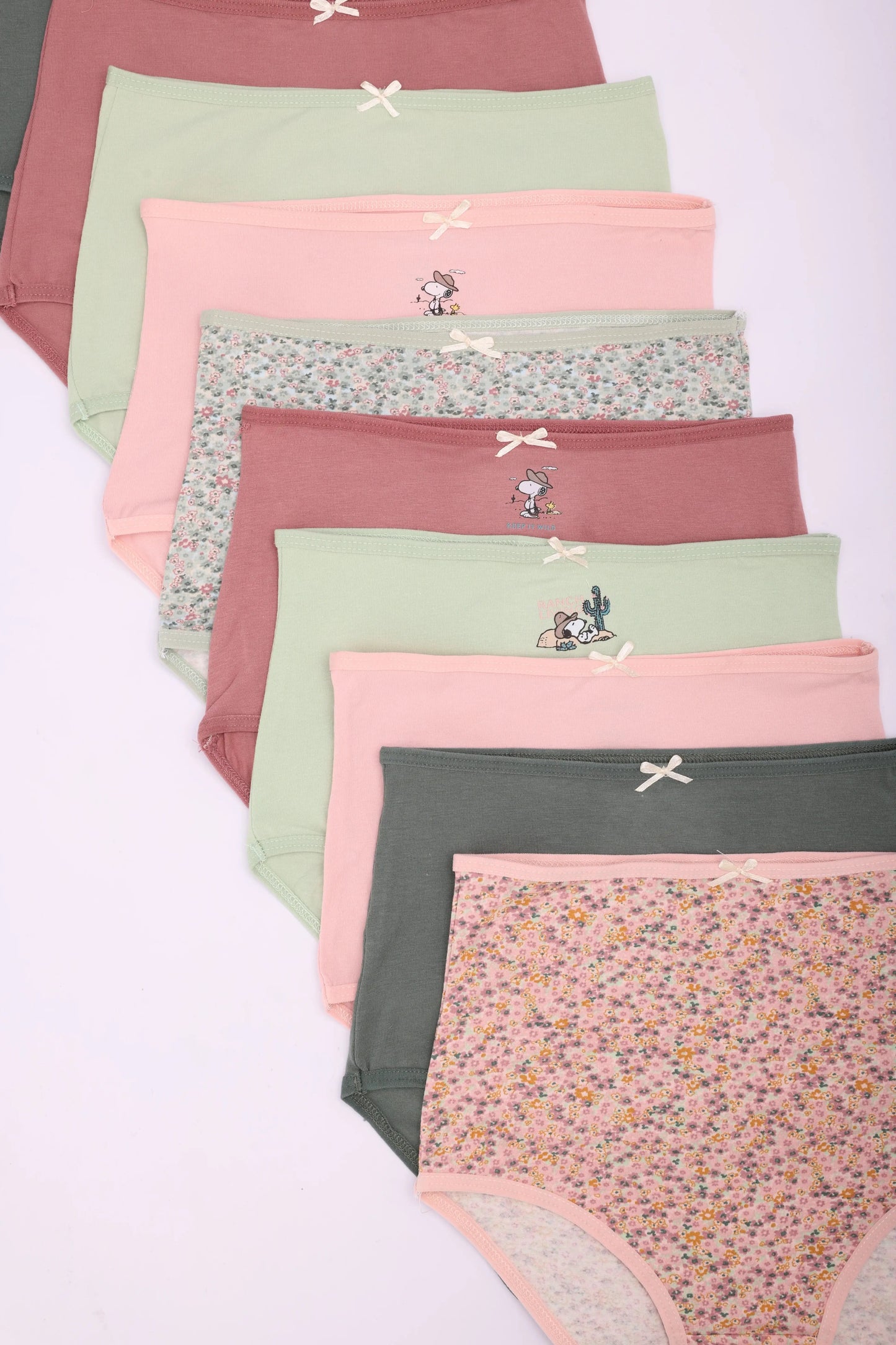 عبوة من 10 سراويل داخلية كاملة ملونة